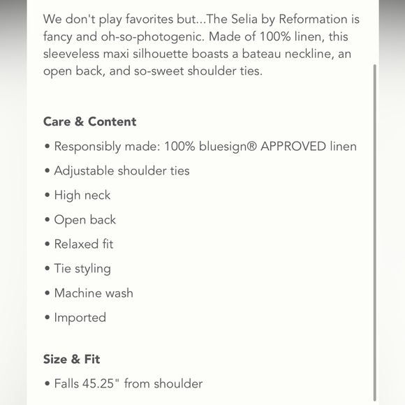 Reformation Selia Linen Dress - Picture 5 of 5